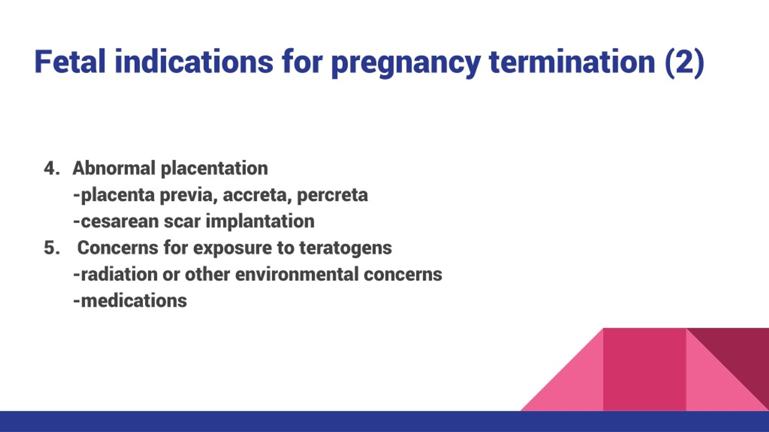 PPT - Pregnancy Termination: Indications, Procedures and Challenges ...