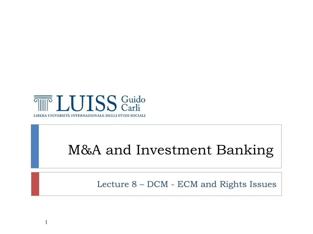 m a and investment banking n.