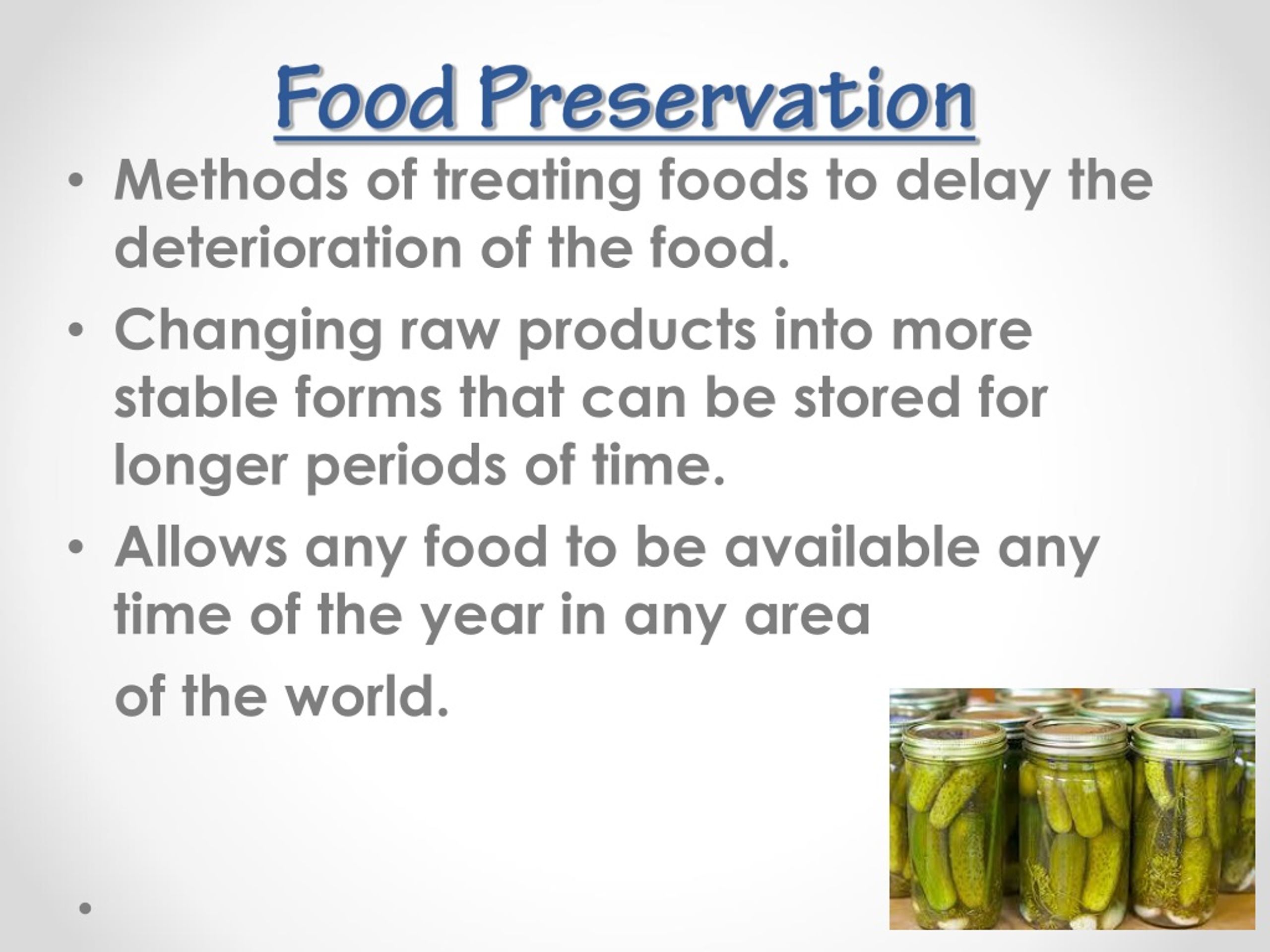 powerpoint presentation on food preservation