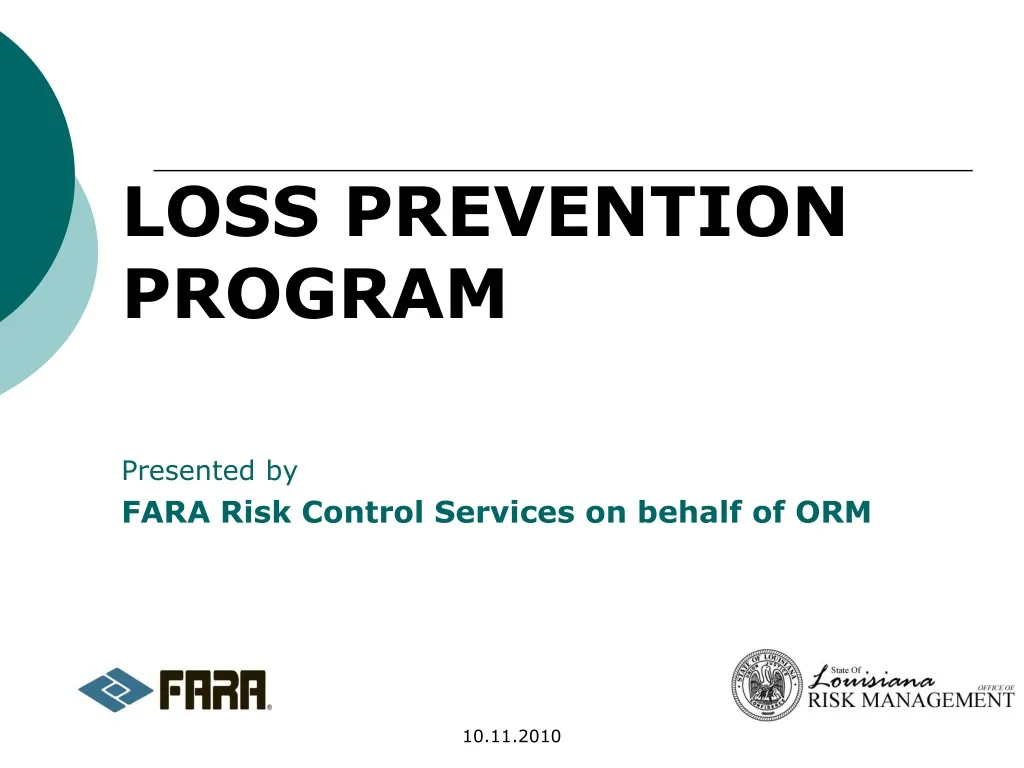 loss prevention program presented by fara risk control services on behalf of orm n.