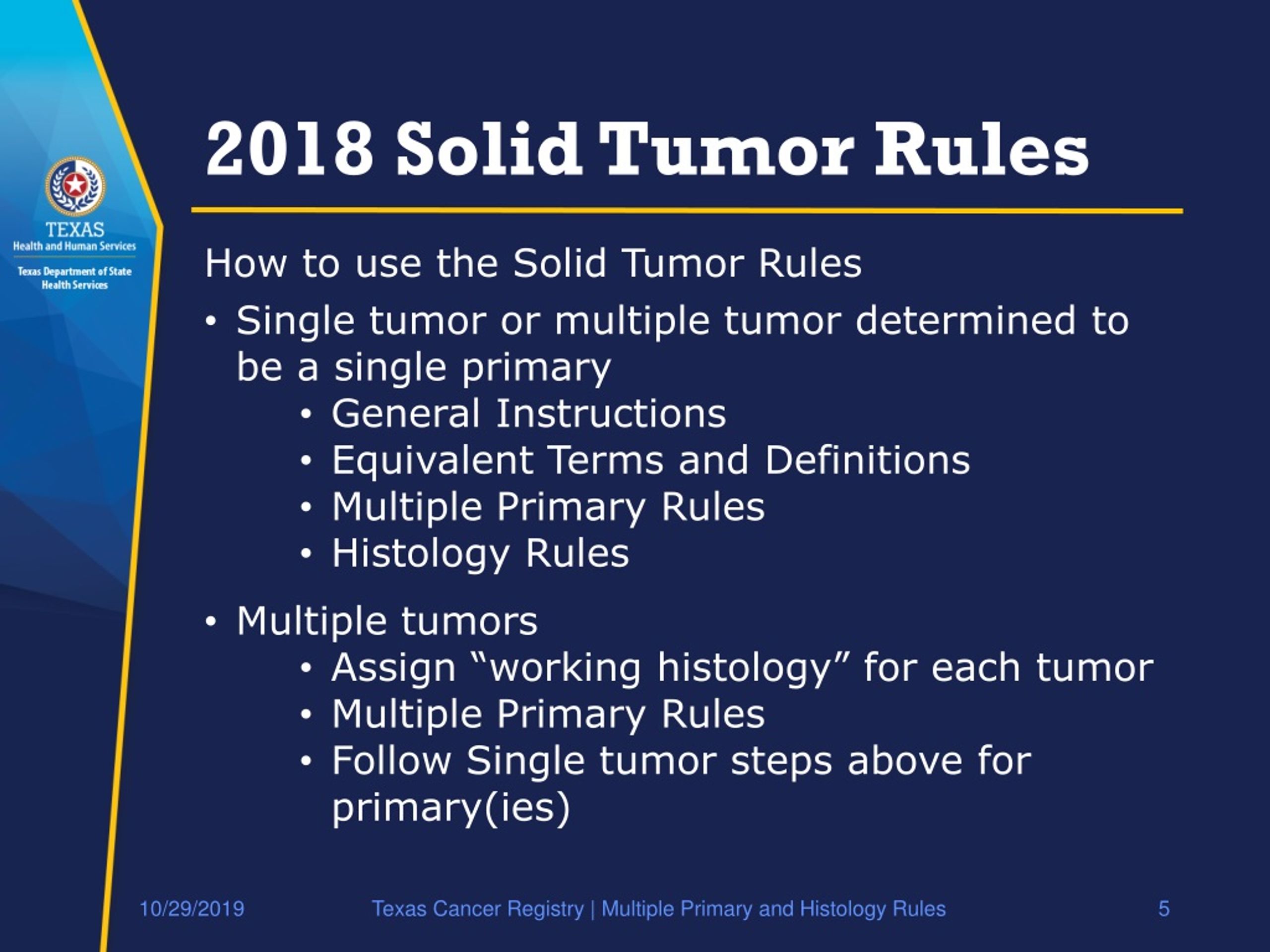 PPT 2018 Solid Tumor Rules PowerPoint Presentation, free download