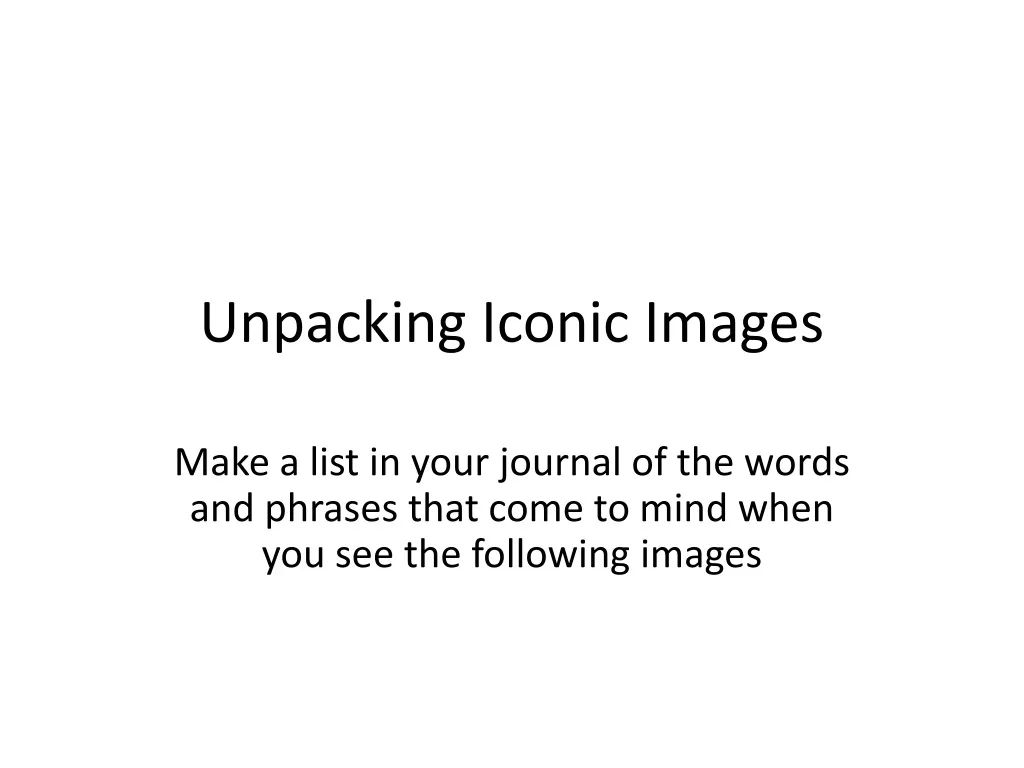 unpacking iconic images n.