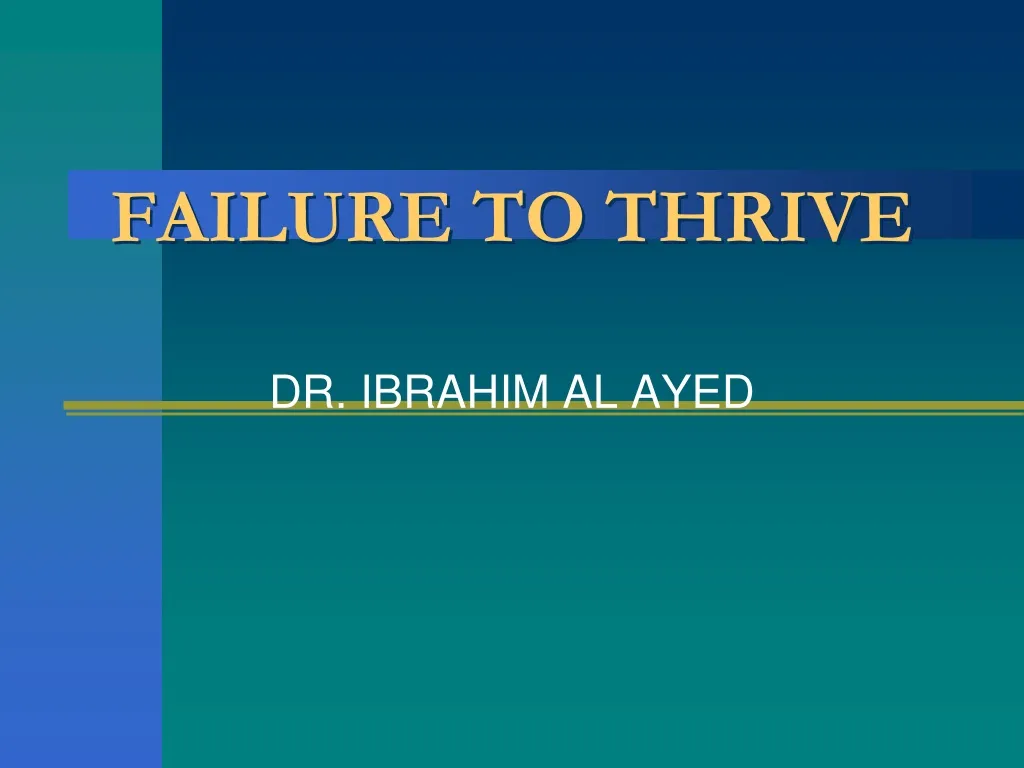 fail to thrive meaning doctor term
