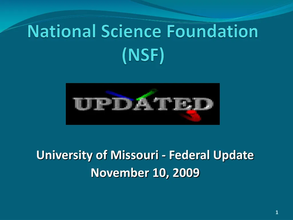 PPT - National Science Foundation (NSF) PowerPoint Presentation, Free ...