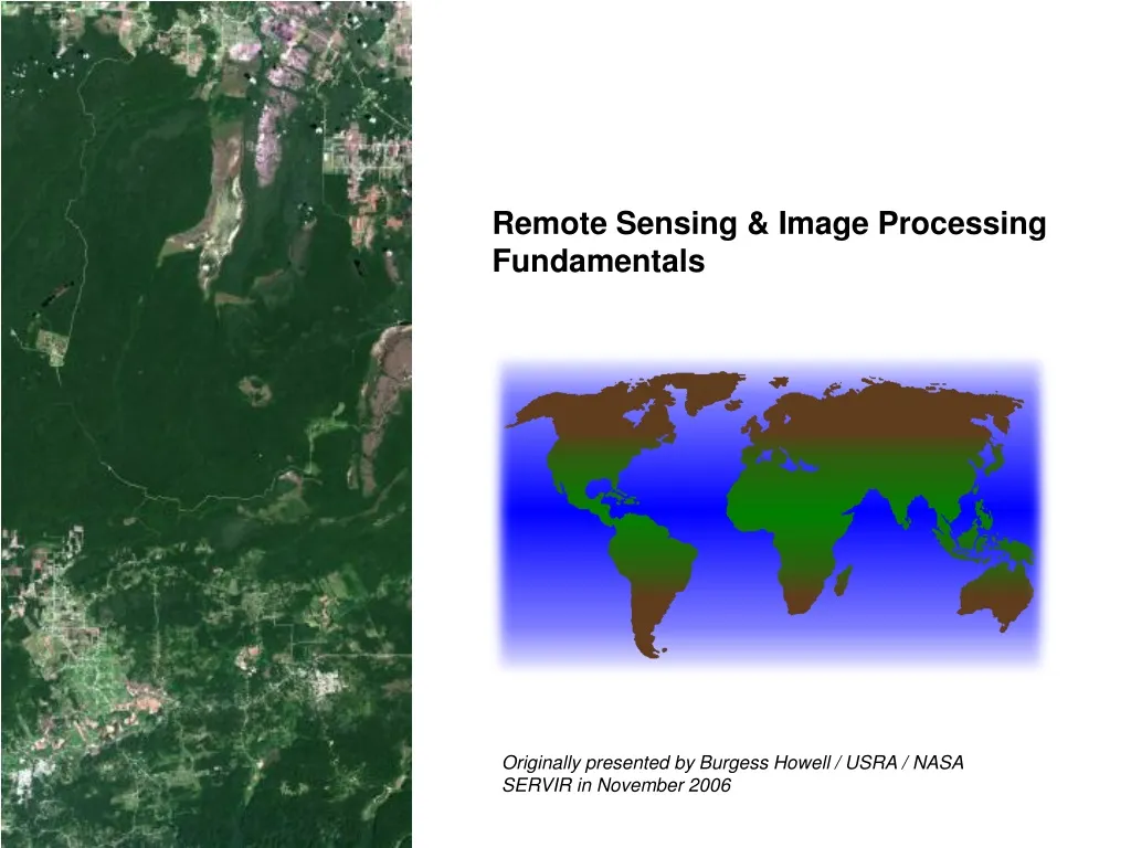 remote sensing image processing fundamentals n.