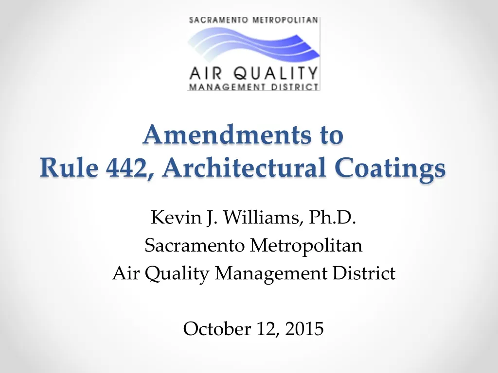 amendments to rule 442 architectural coatings n.