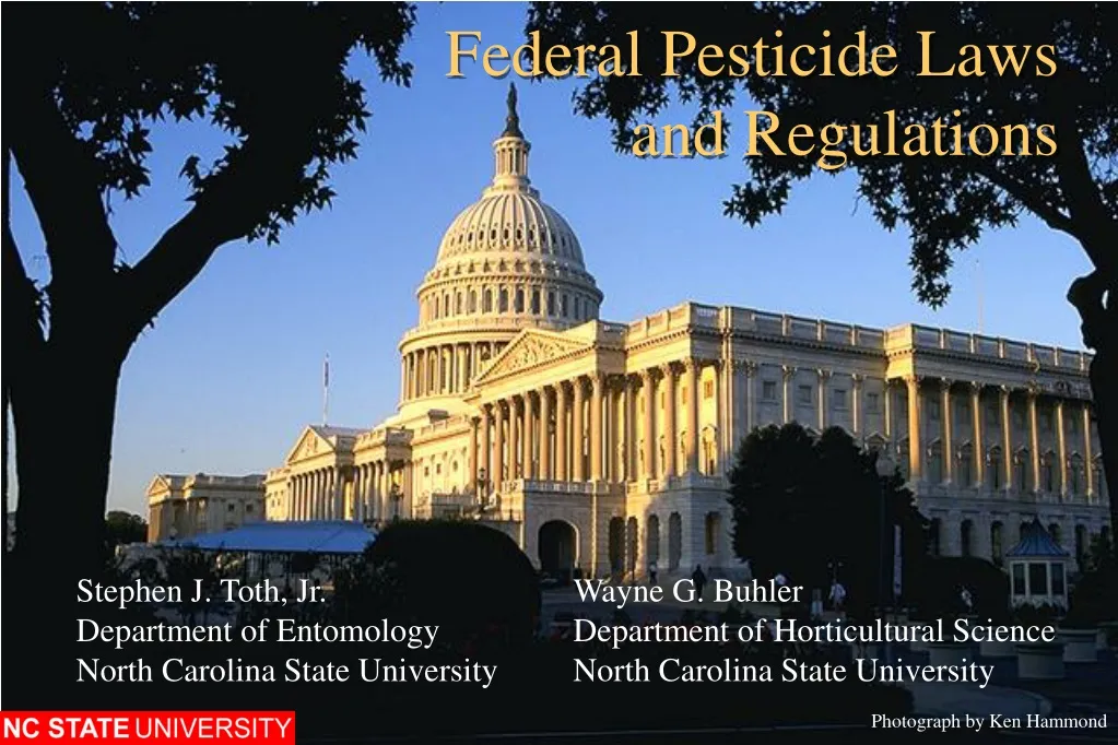 federal pesticide laws and regulations n.