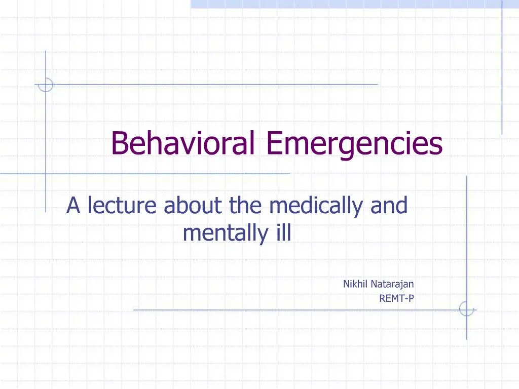 PPT - Behavioral Emergencies PowerPoint Presentation, Free Download ...