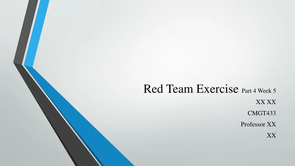 red team exercise part 4 week 5 n.