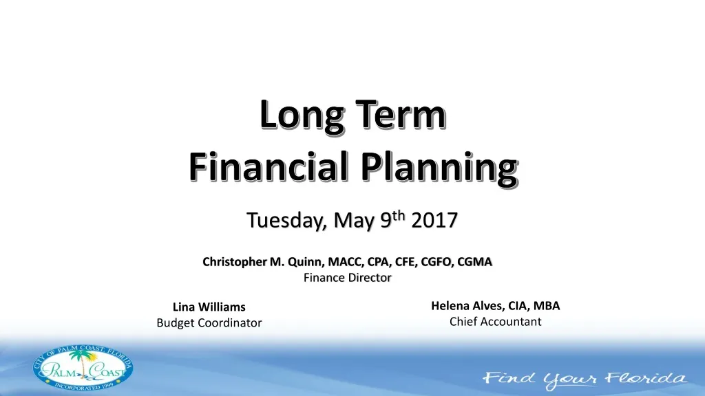 long term financial planning n.