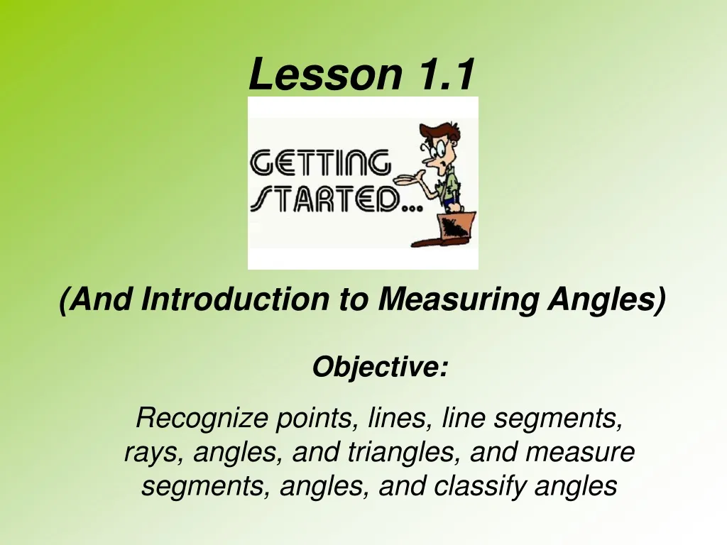 lesson 1 1 and introduction to measuring angles n.