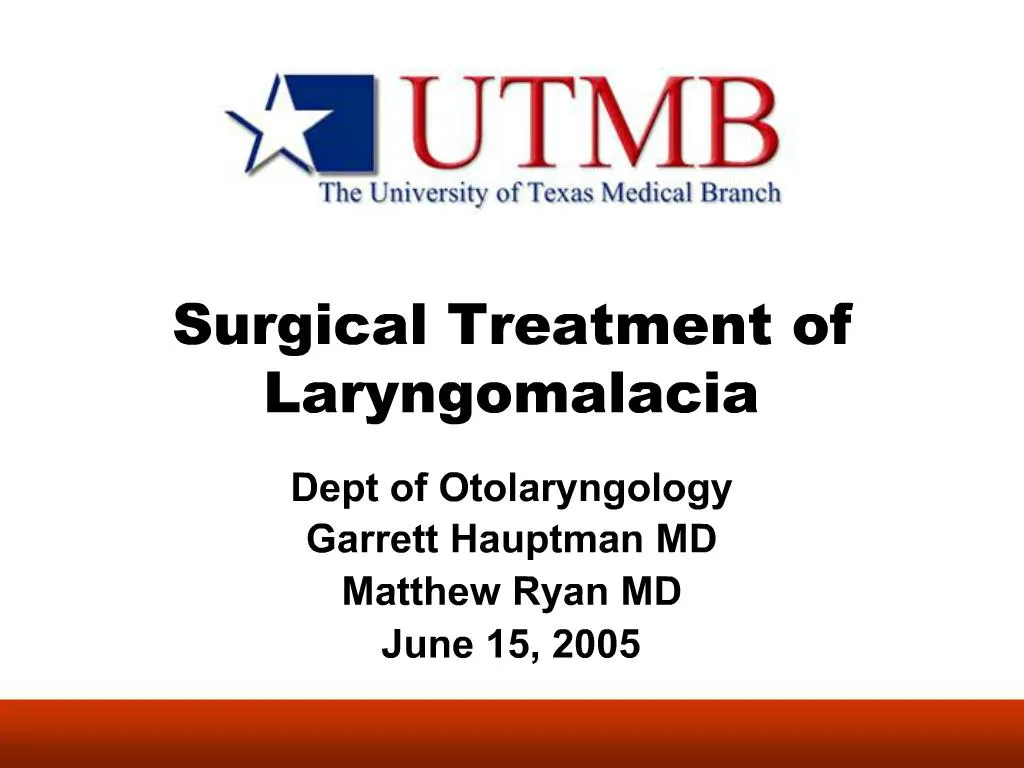 PPT Surgical Treatment of Laryngomalacia PowerPoint Presentation