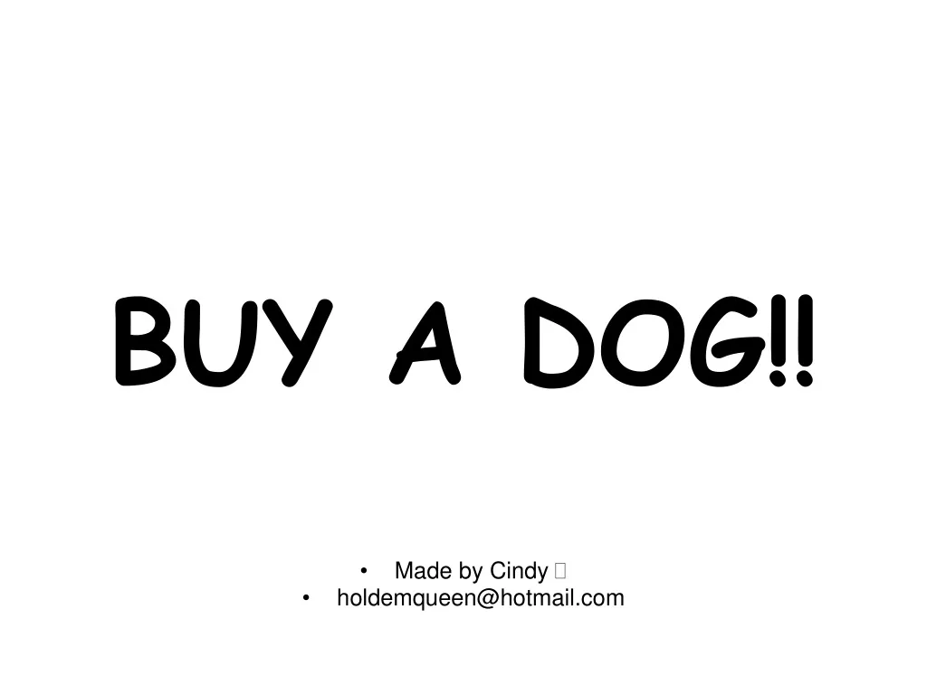 buy a dog n.