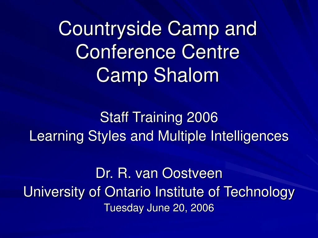 countryside camp and conference centre camp shalom n.