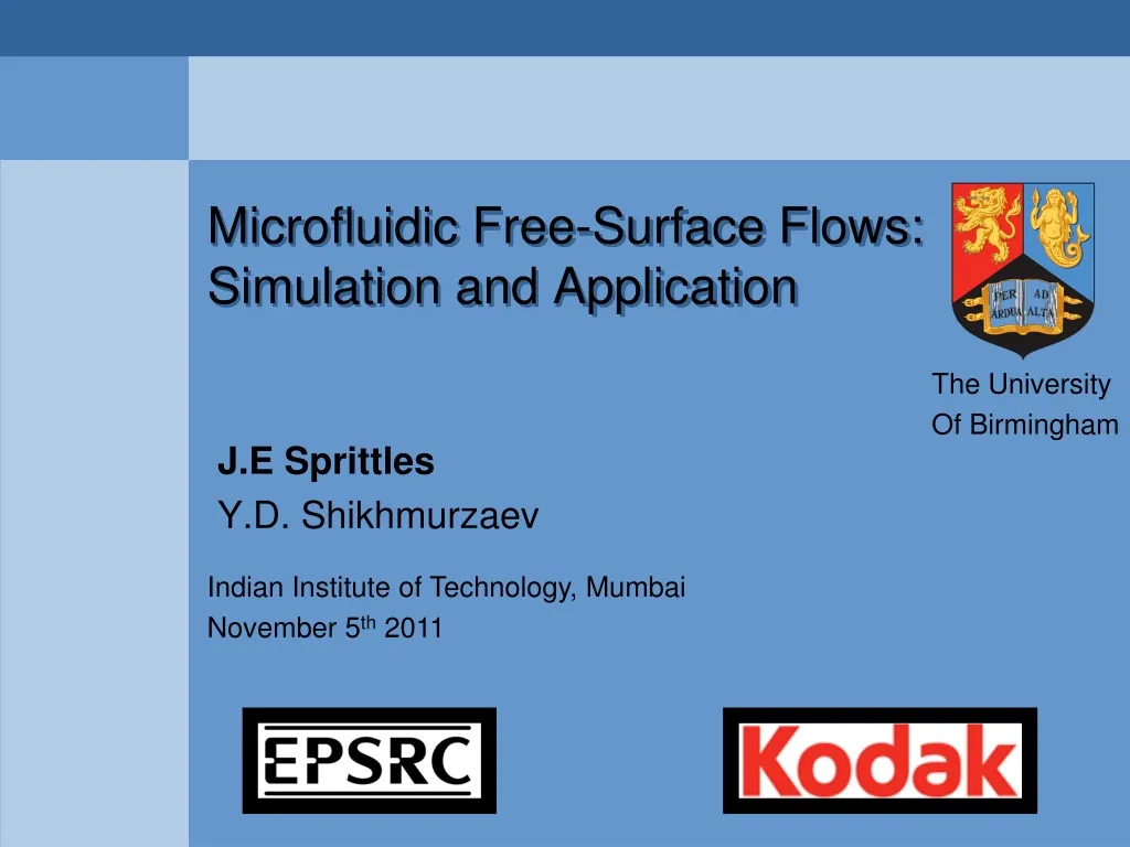 microfluidic free surface flows simulation and application n.