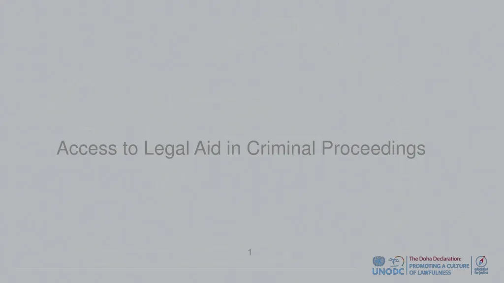access to legal aid in criminal proceedings n.
