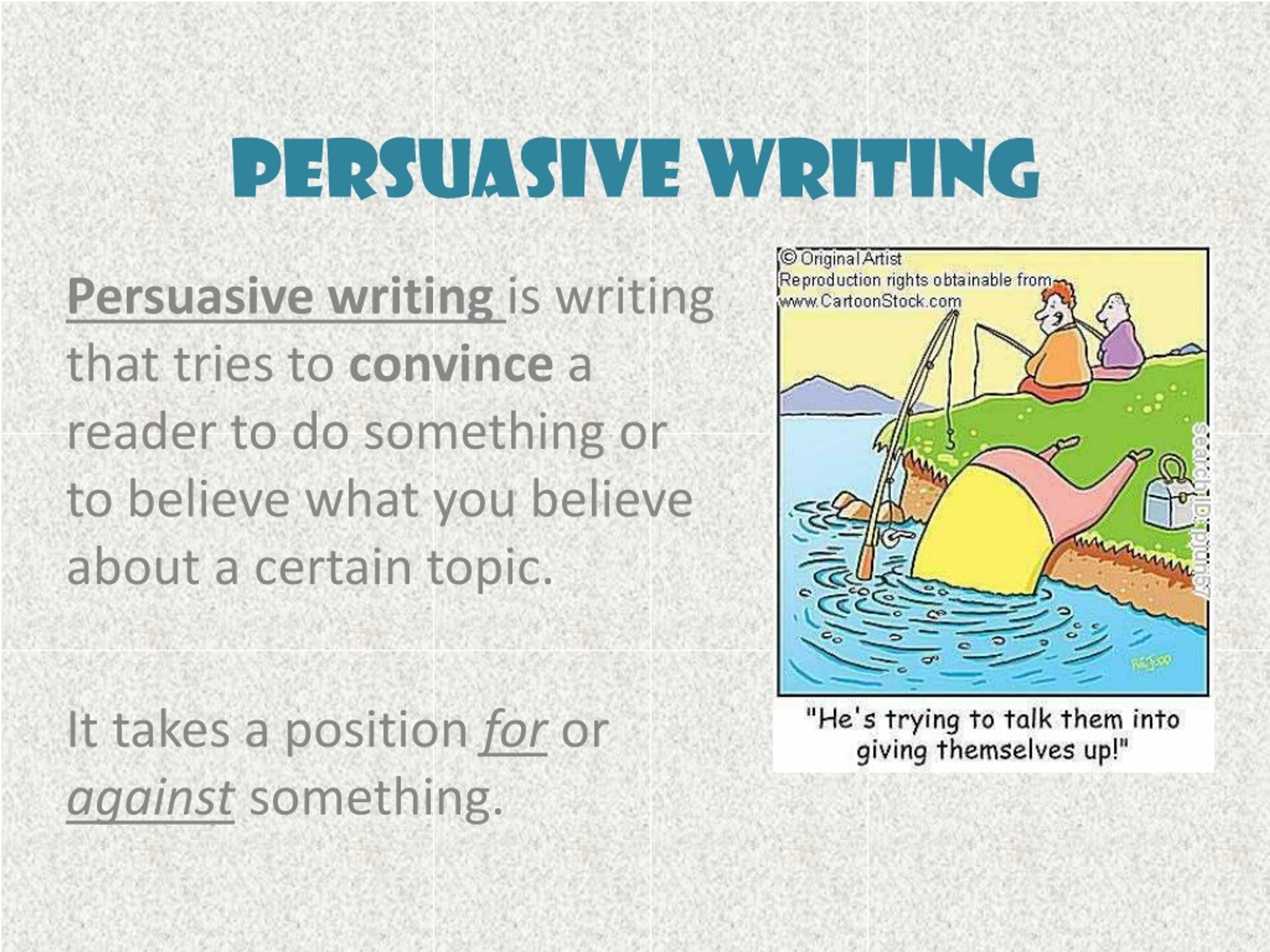 free persuasive writing powerpoint