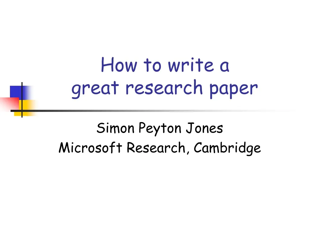 how to do a great research paper