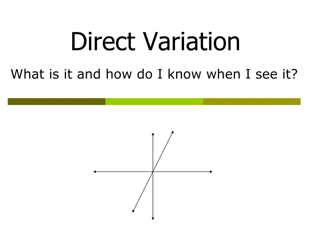 direct variation n.