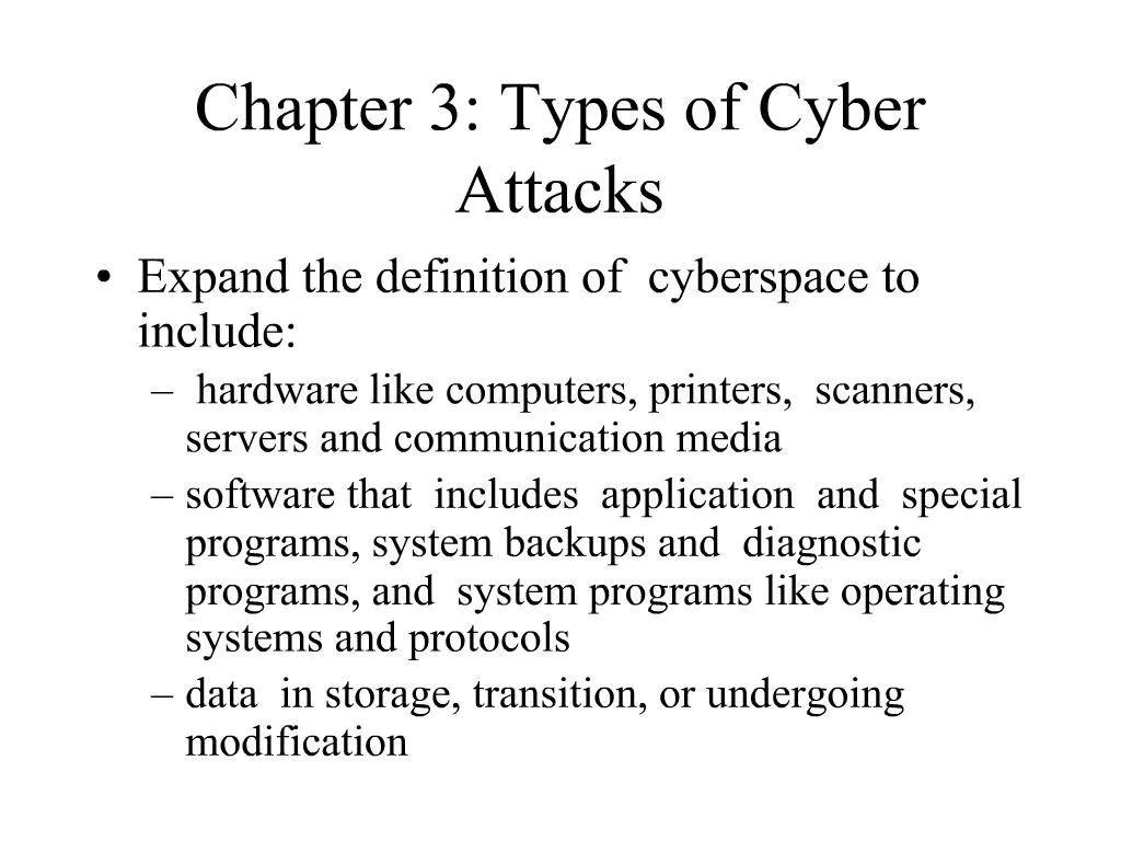 Ppt - Chapter 3: Types Of Cyber Attacks Powerpoint Presentation, Free 