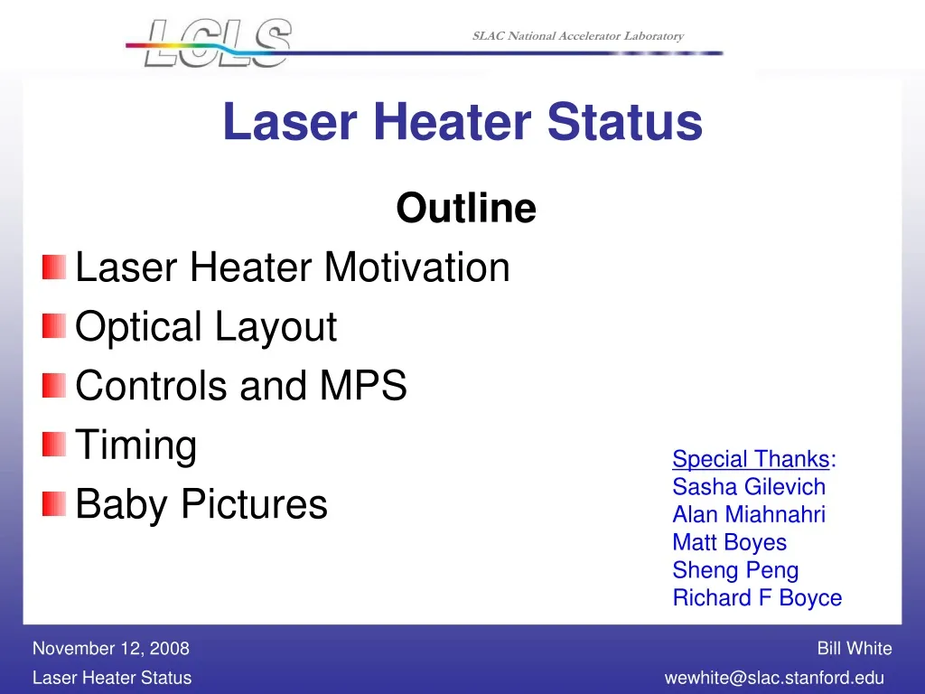 laser heater status n.