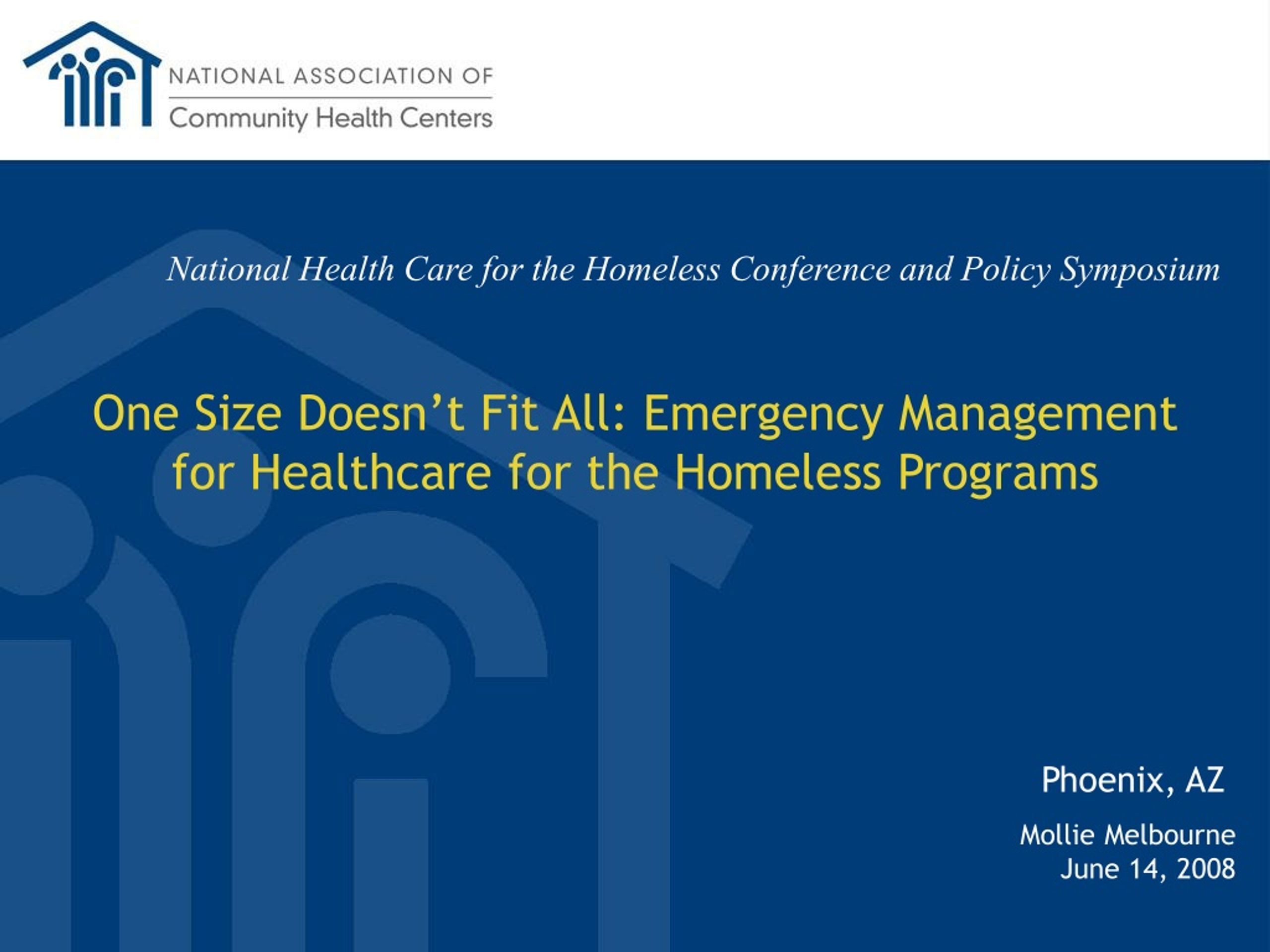 PPT National Health Care for the Homeless Conference and Policy