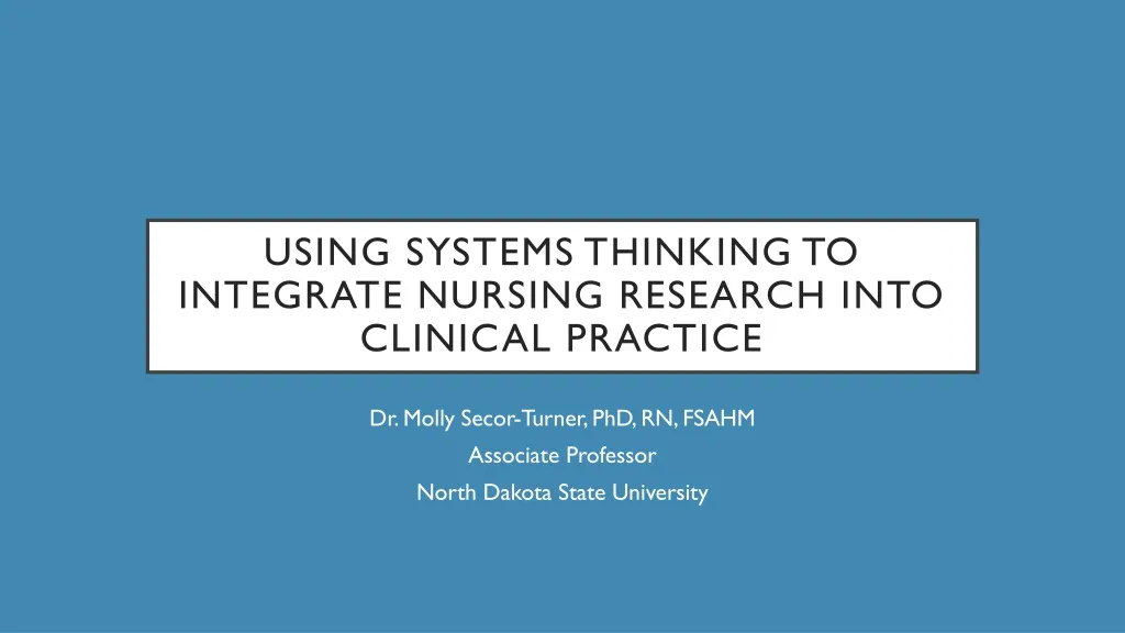 systems thinking in nursing