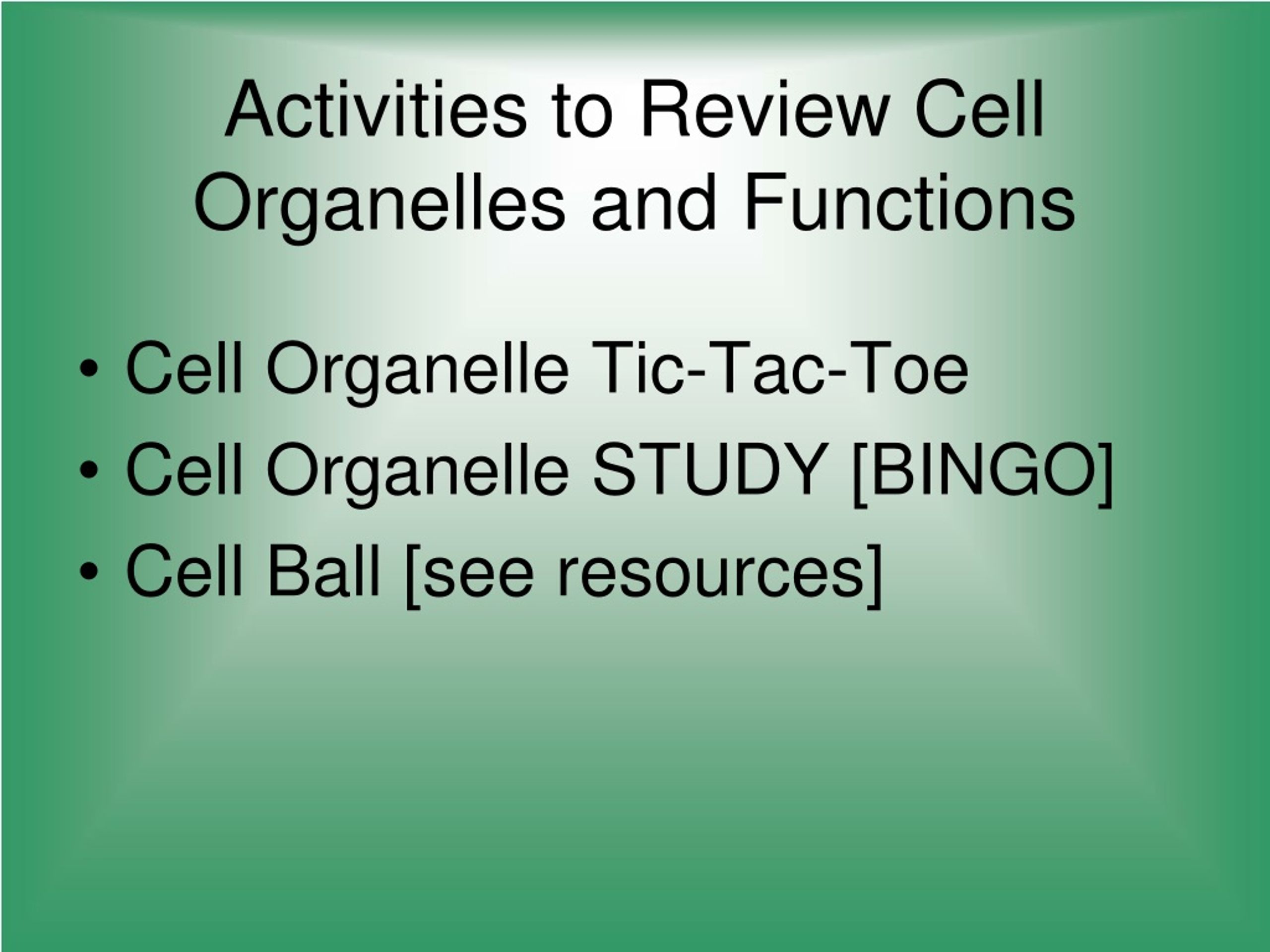 cell organelle writing assignment