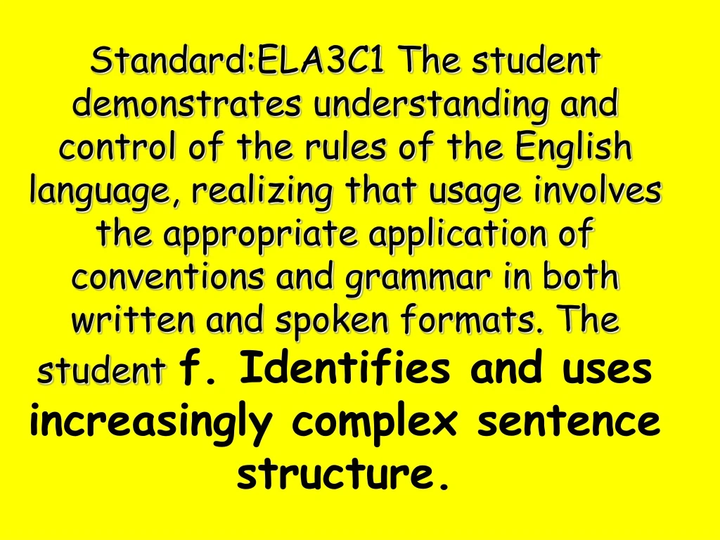 standard ela3c1 the student demonstrates n.
