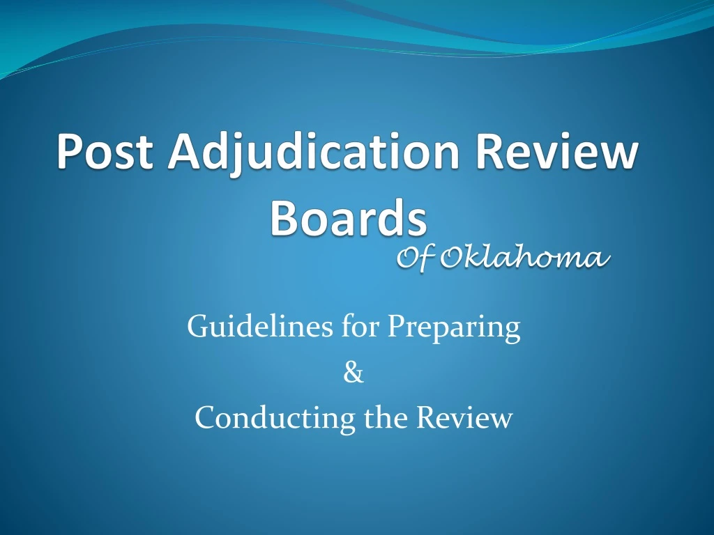 post adjudication review boards n.