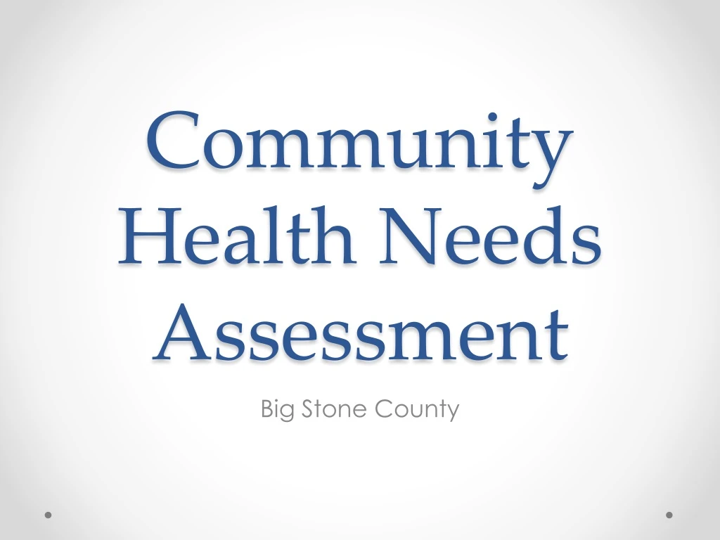 community health needs assessment n.