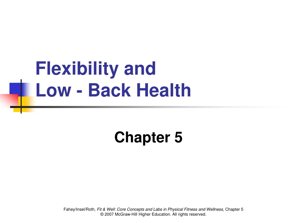 flexibility and low back health n.