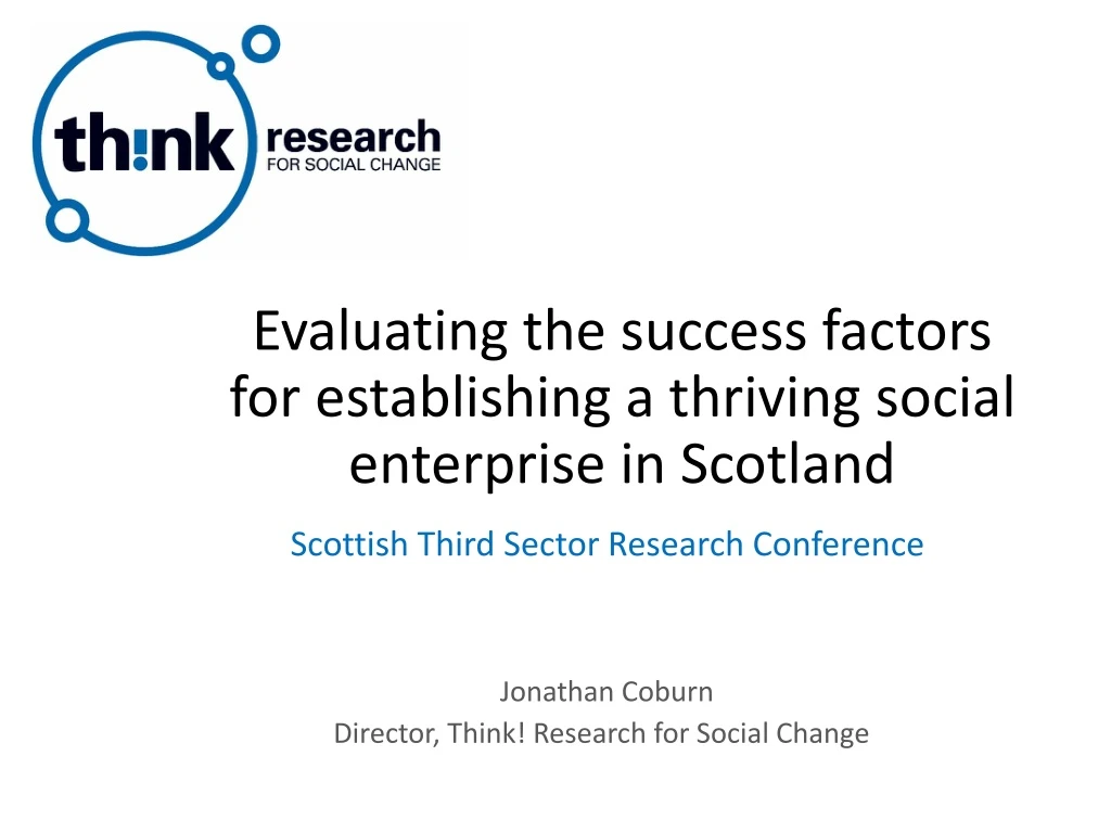evaluating the success factors for establishing a thriving social enterprise in scotland n.