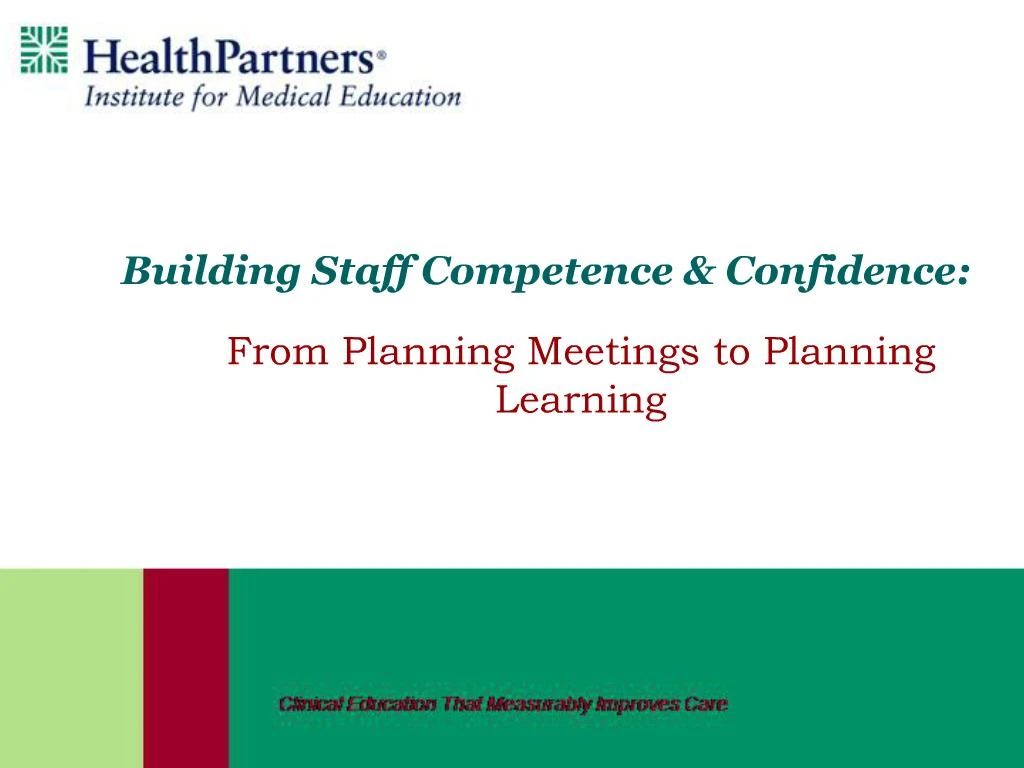 PPT - Building Staff Competence Confidence: PowerPoint Presentation ...