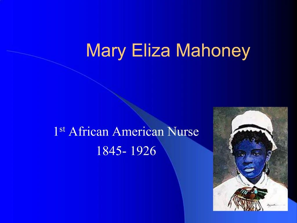 mary eliza mahoney born