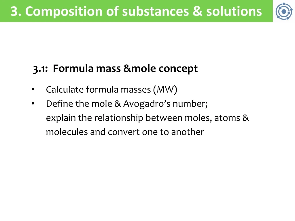 3 composition of substances solutions n.