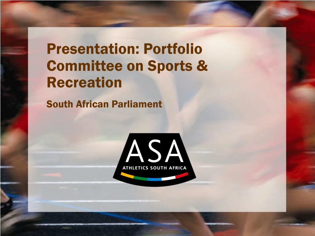 presentation portfolio committee on sports recreation n.