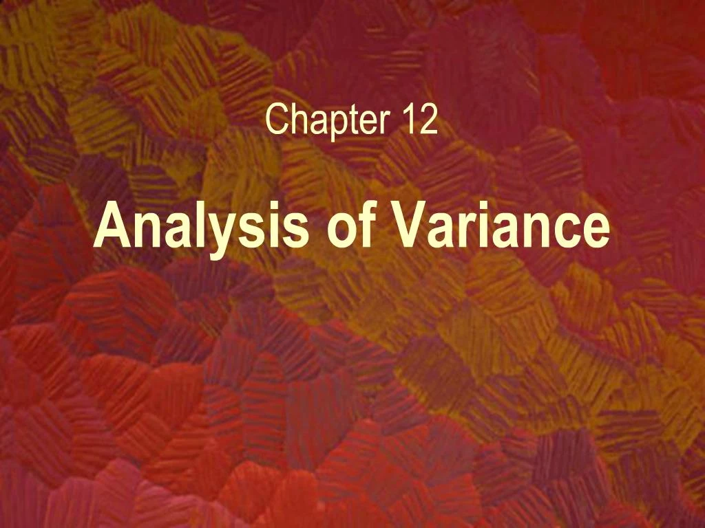 PPT - Analysis Of Variance PowerPoint Presentation, Free Download - ID ...