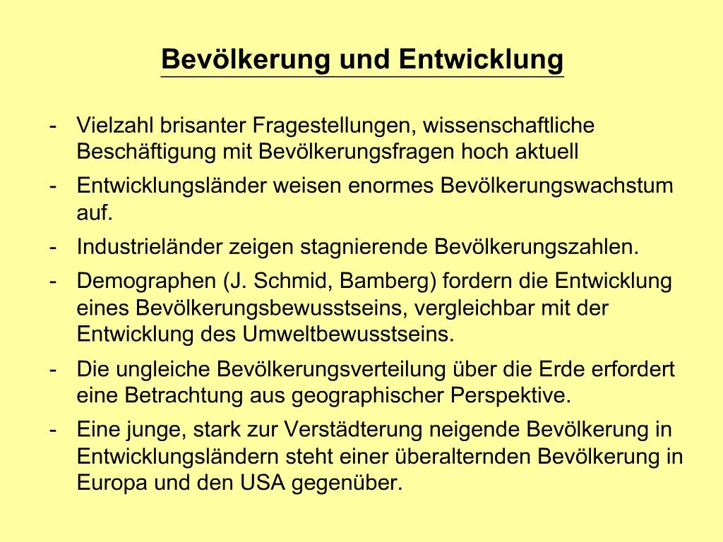 PPT - Bev Lkerung Und Entwicklung PowerPoint Presentation, Free ...