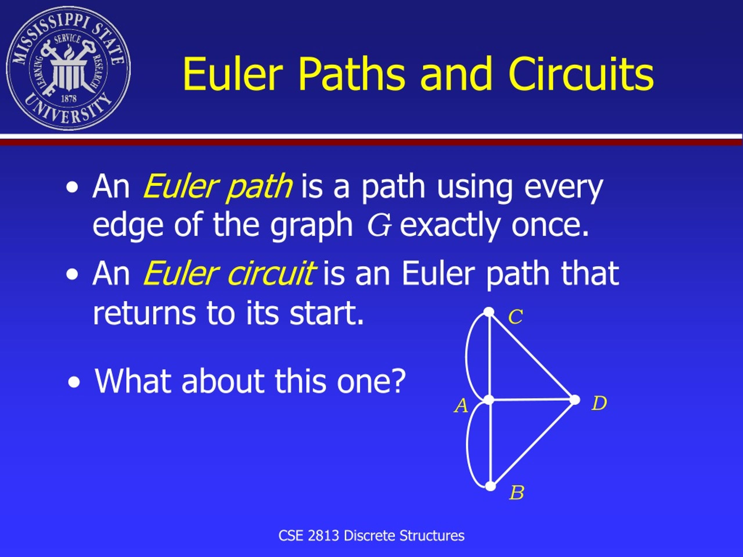 PPT - Euler And Hamilton Paths PowerPoint Presentation, Free Download ...