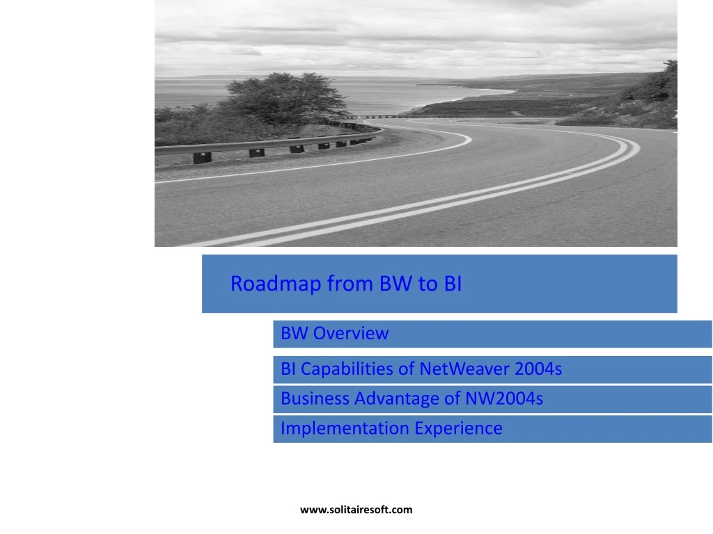 roadmap from bw to bi n.