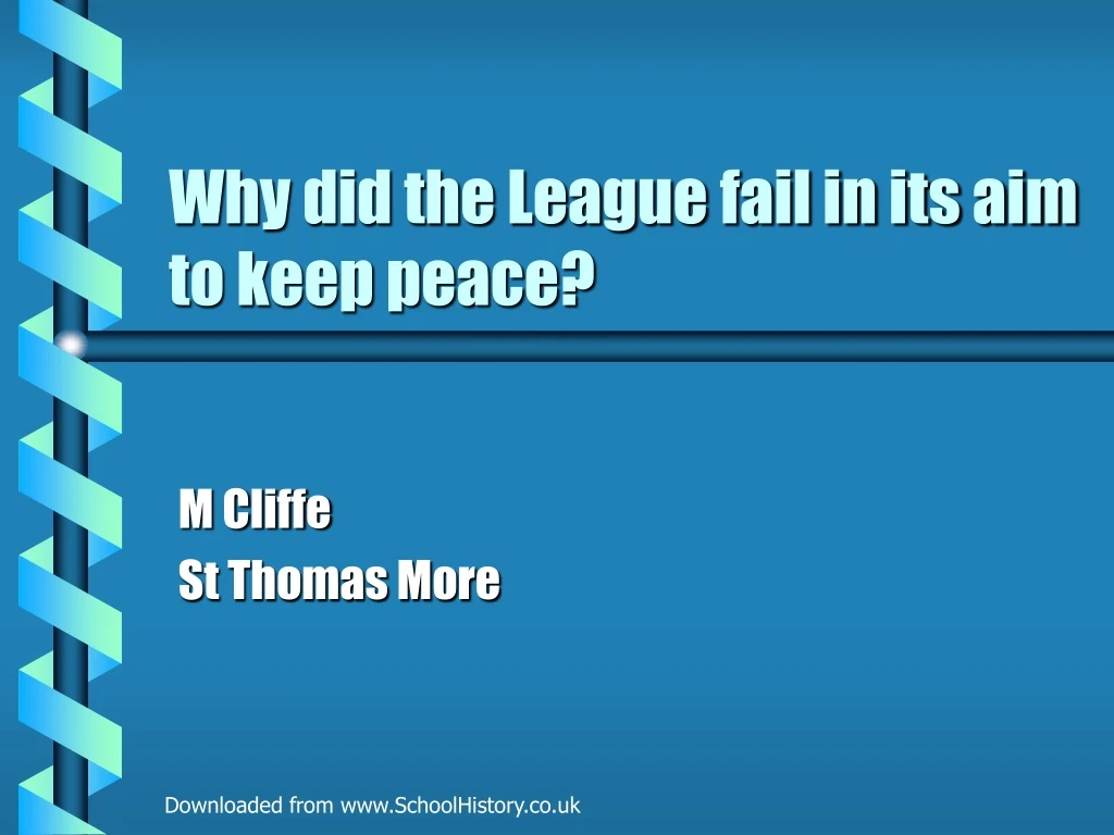 why did the league fail in its aim to keep peace n.