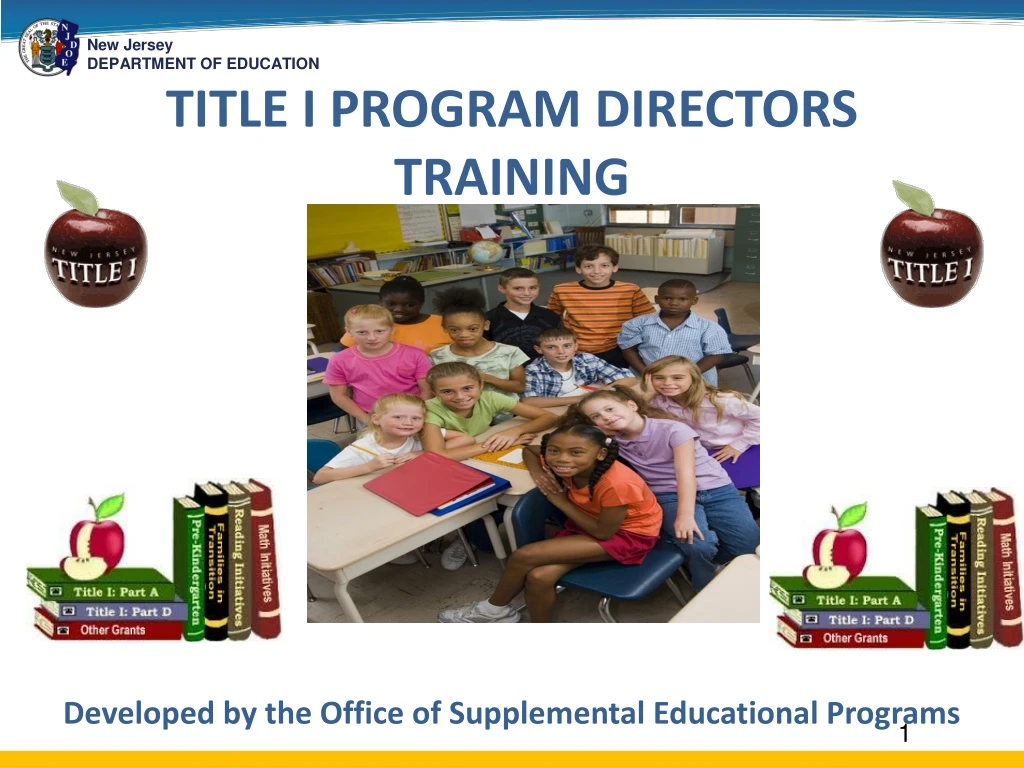 title i program directors training n.
