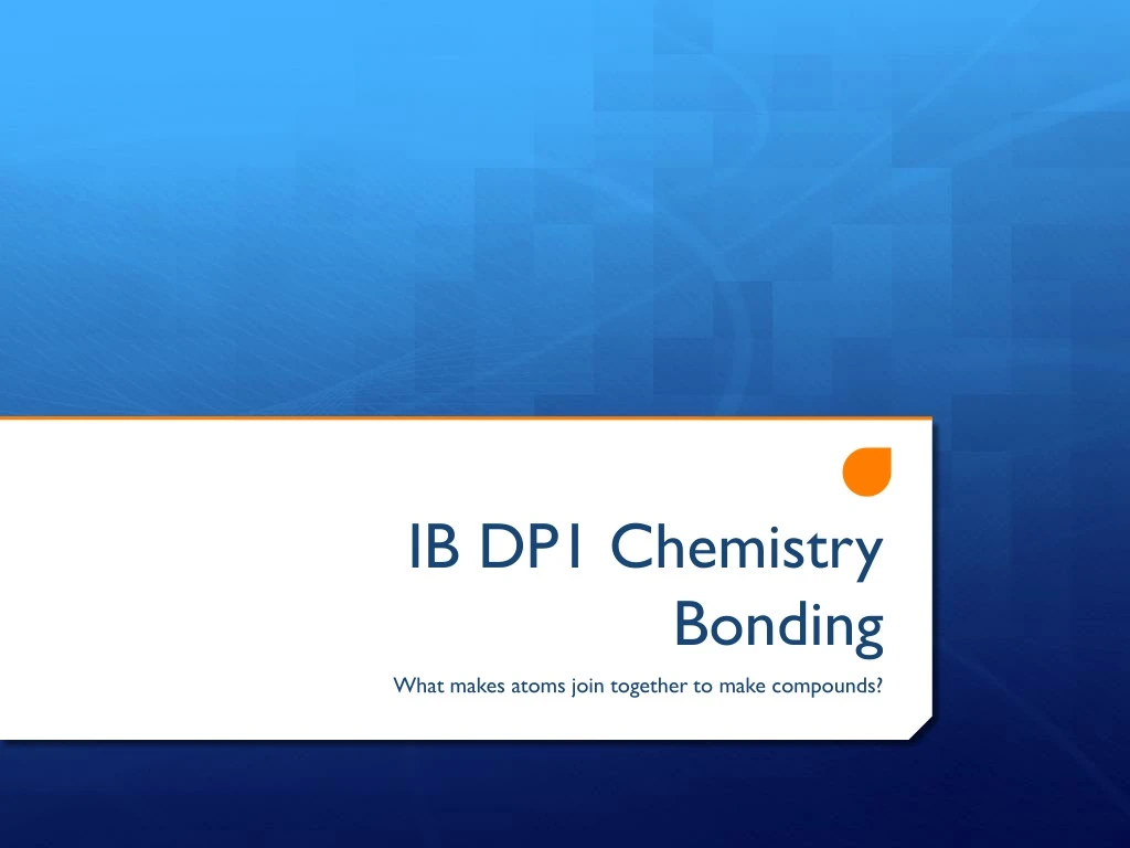 ib dp1 chemistry bonding n.