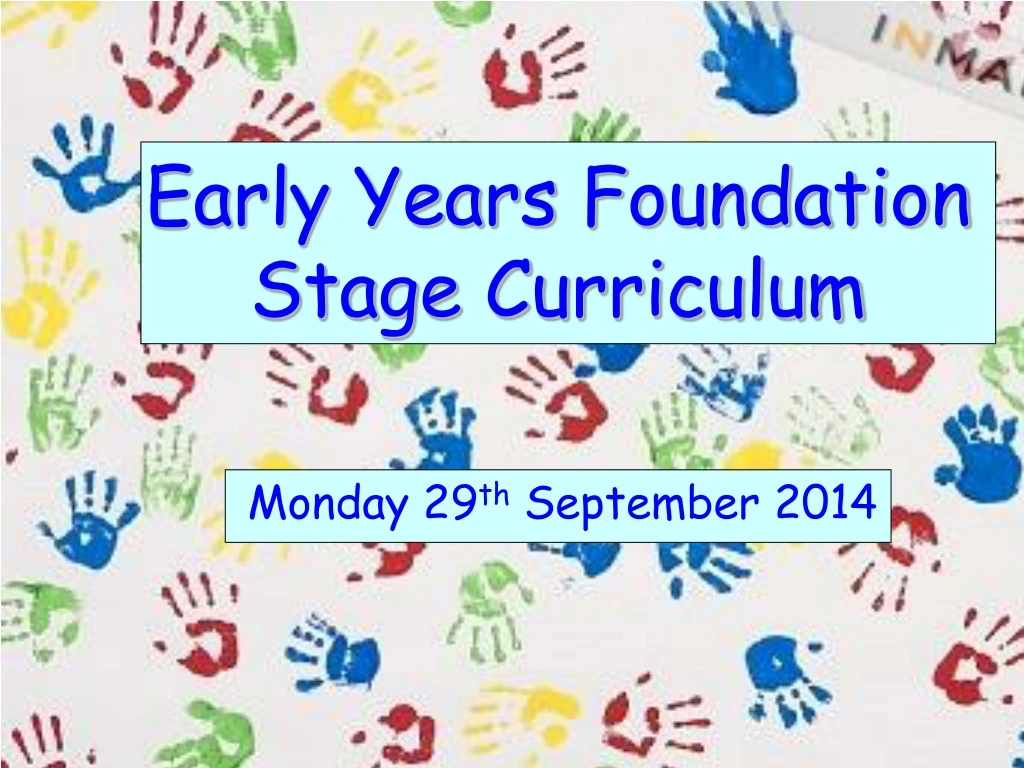 Ppt Early Years Foundation Stage Curriculum Powerpoint Presentation