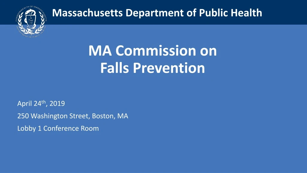 ma commission on falls prevention n.