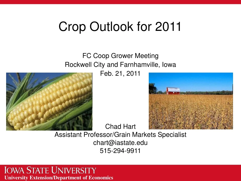 crop outlook for 2011 n.