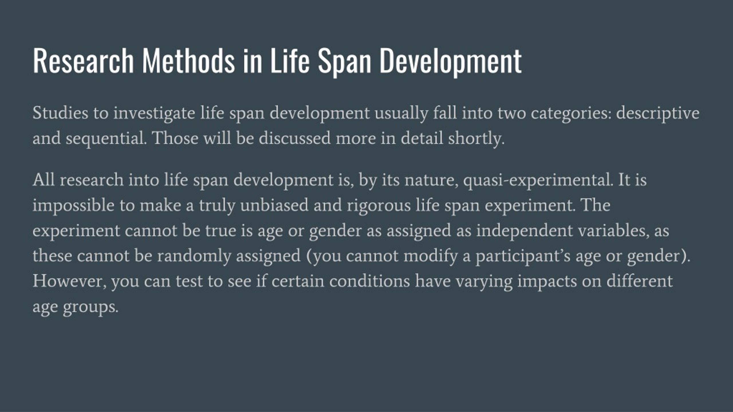 PPT Methods and Issues in Life Span Development PowerPoint