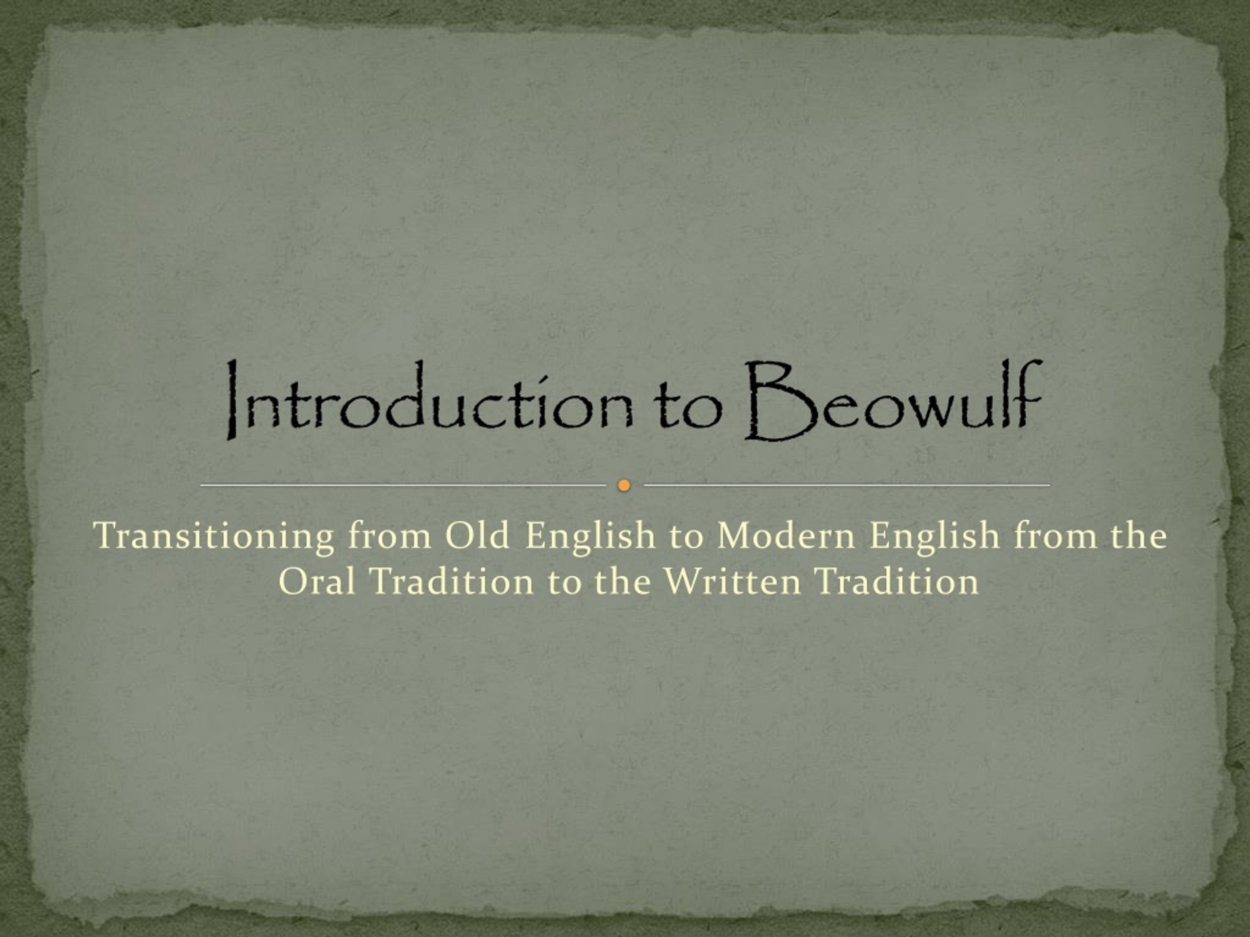 Beowulf - an Introduction.