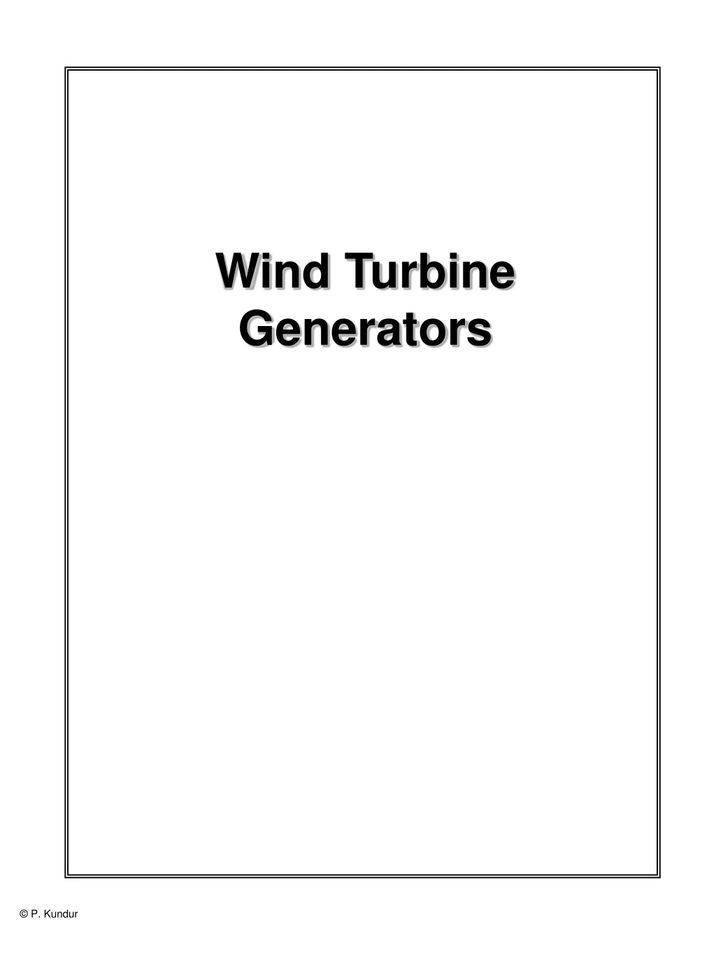 wind turbine generators n.